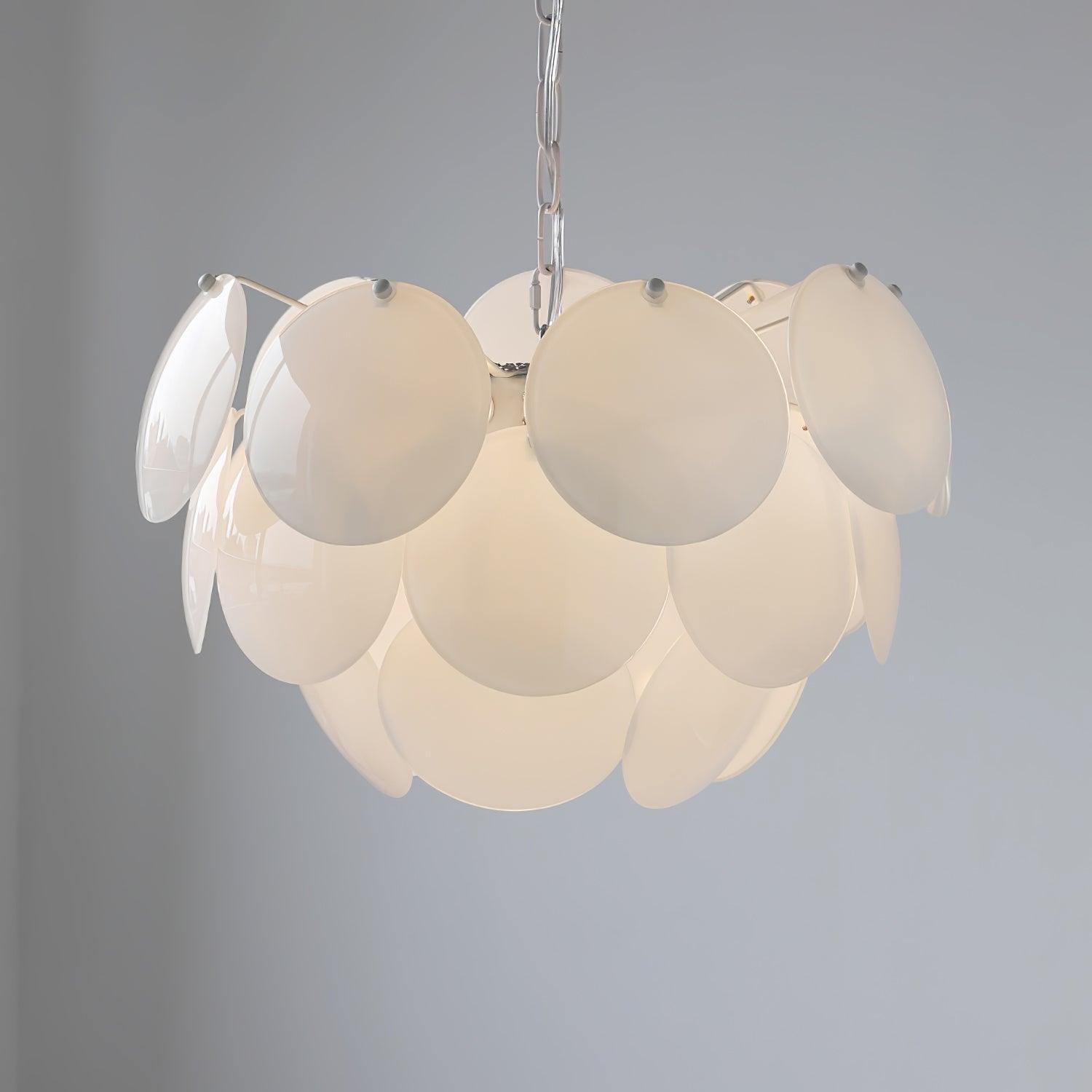 Sophia Minimalist Glass Chandelier-Neutral Decor