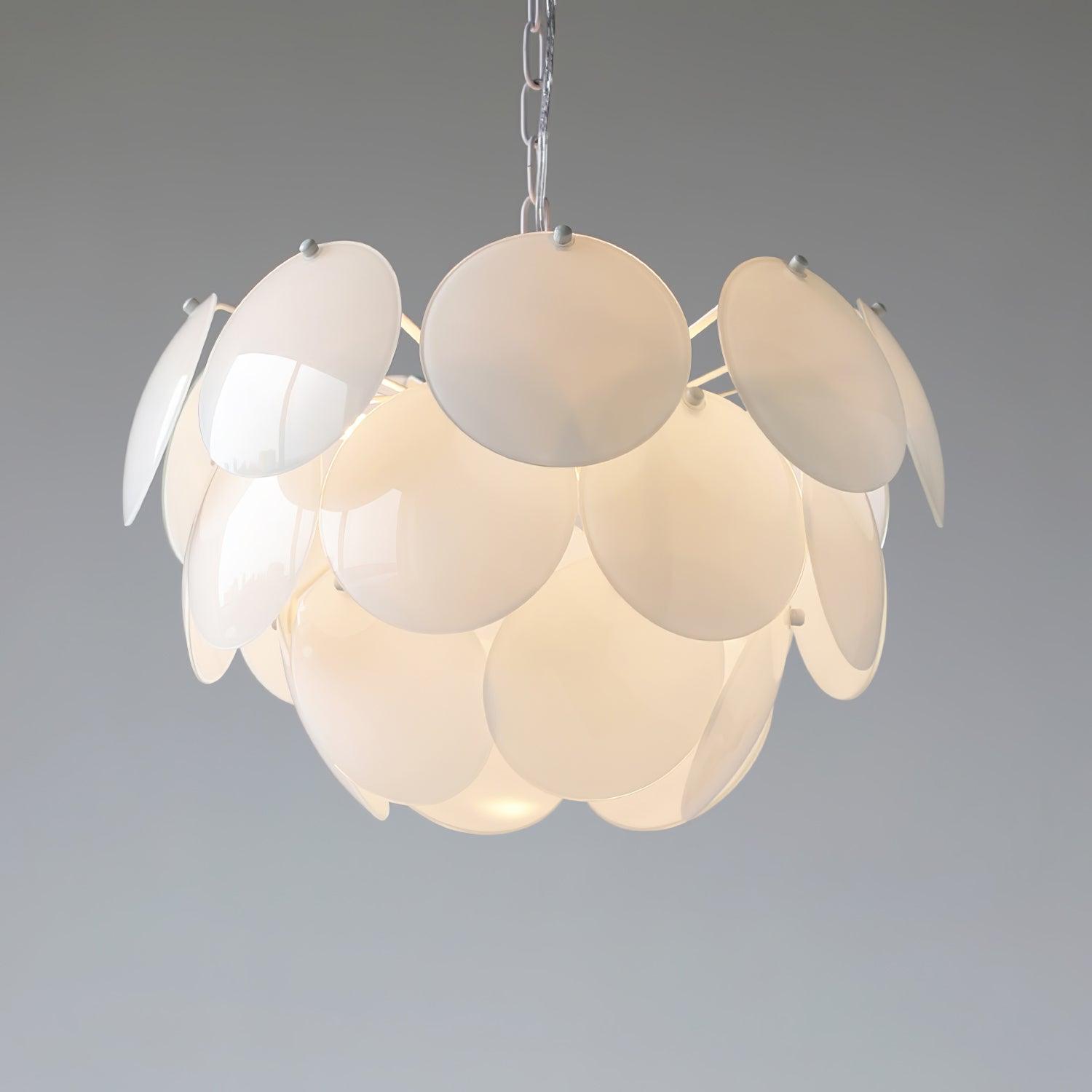 Sophia Minimalist Glass Chandelier-Neutral Decor
