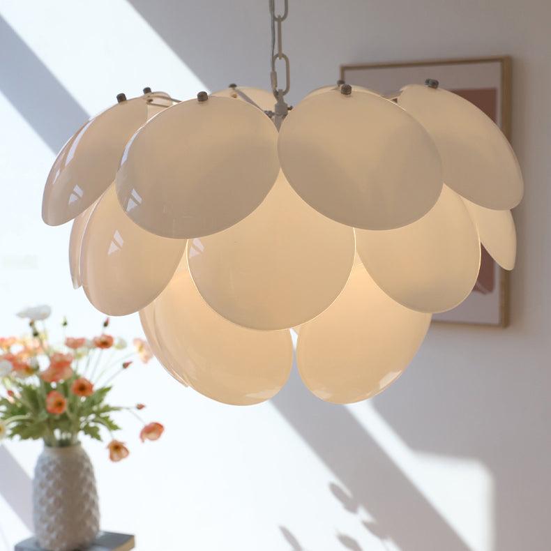Sophia Minimalist Glass Chandelier-Neutral Decor