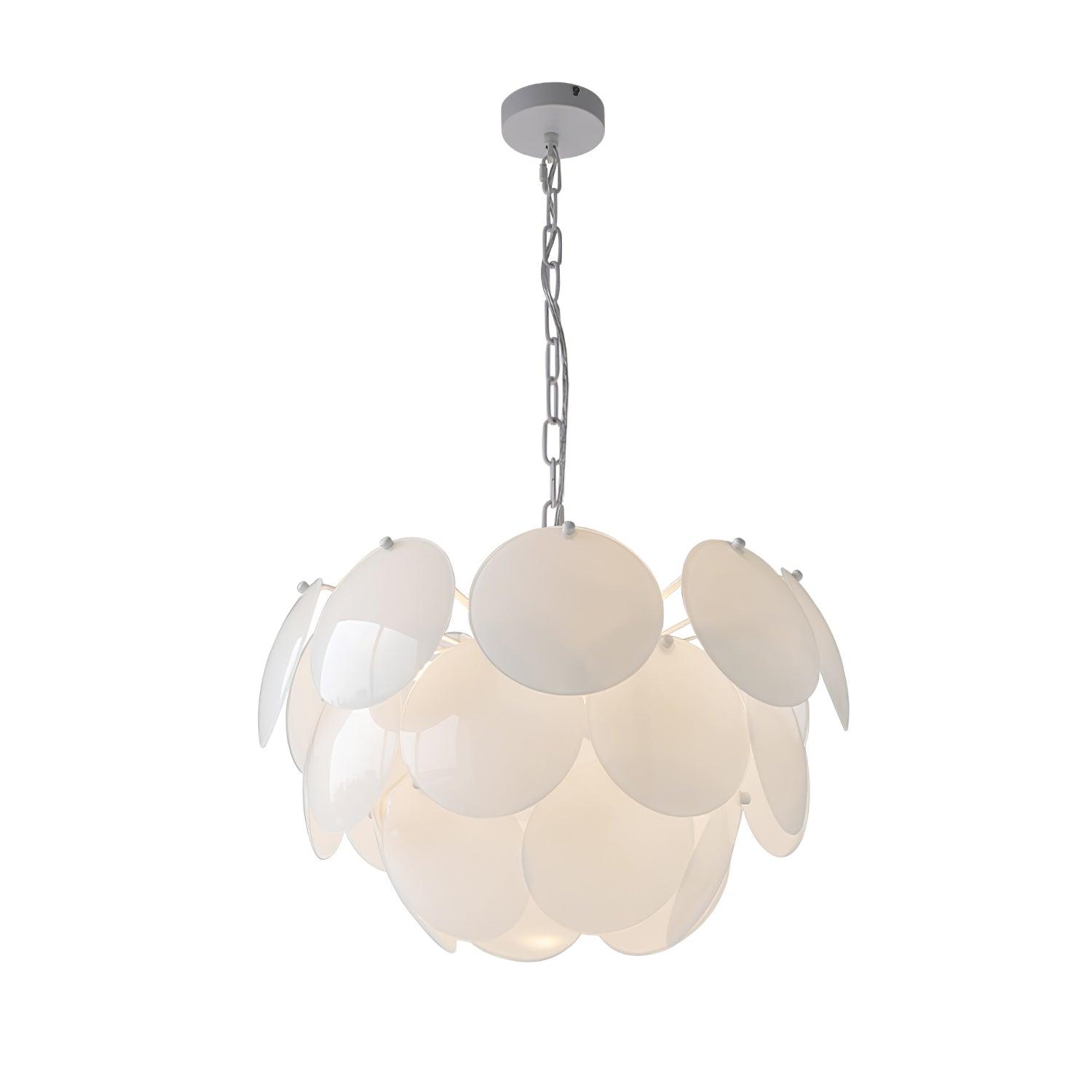 Sophia Minimalist Glass Chandelier-Neutral Decor