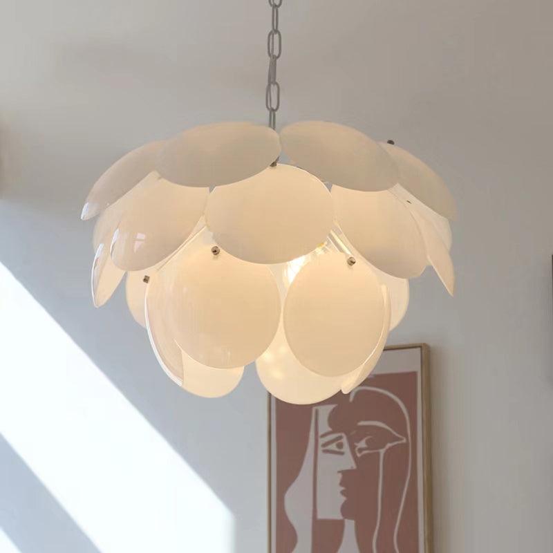 Sophia Minimalist Glass Chandelier-Neutral Decor