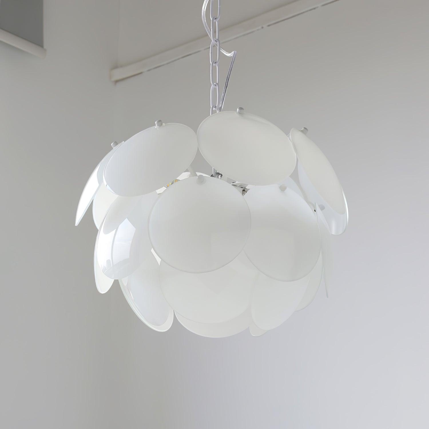 Sophia Minimalist Glass Chandelier-Neutral Decor