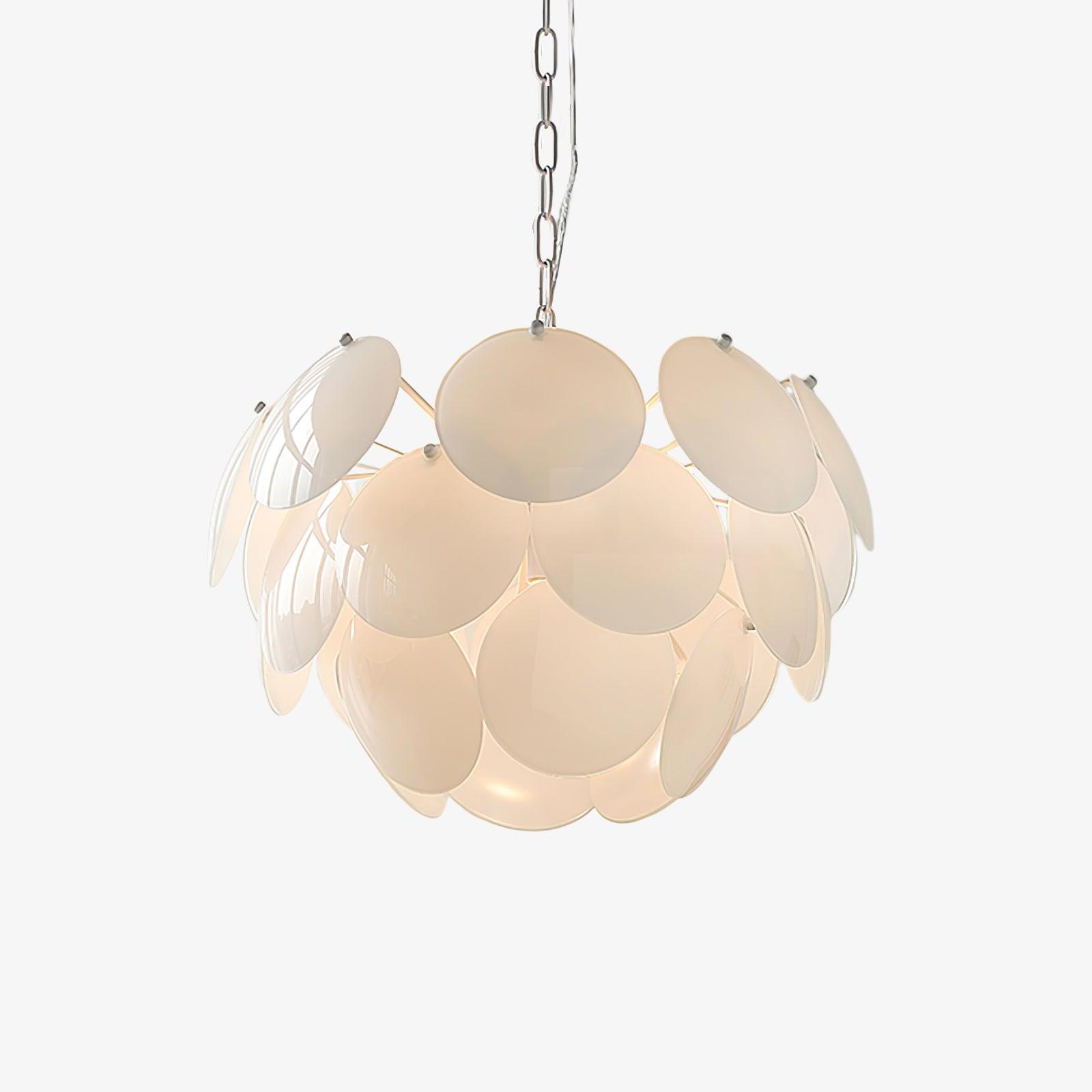 Sophia Minimalist Glass Chandelier-Neutral Decor