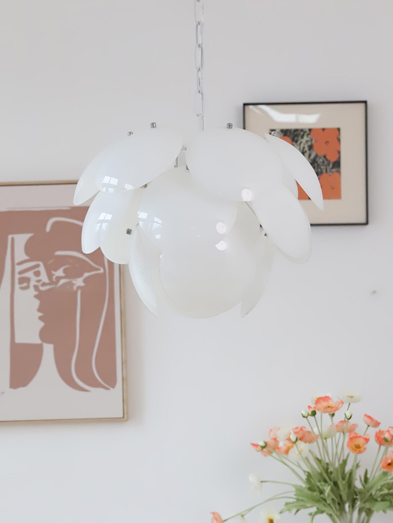 Sophia Minimalist Glass Chandelier-Neutral Decor