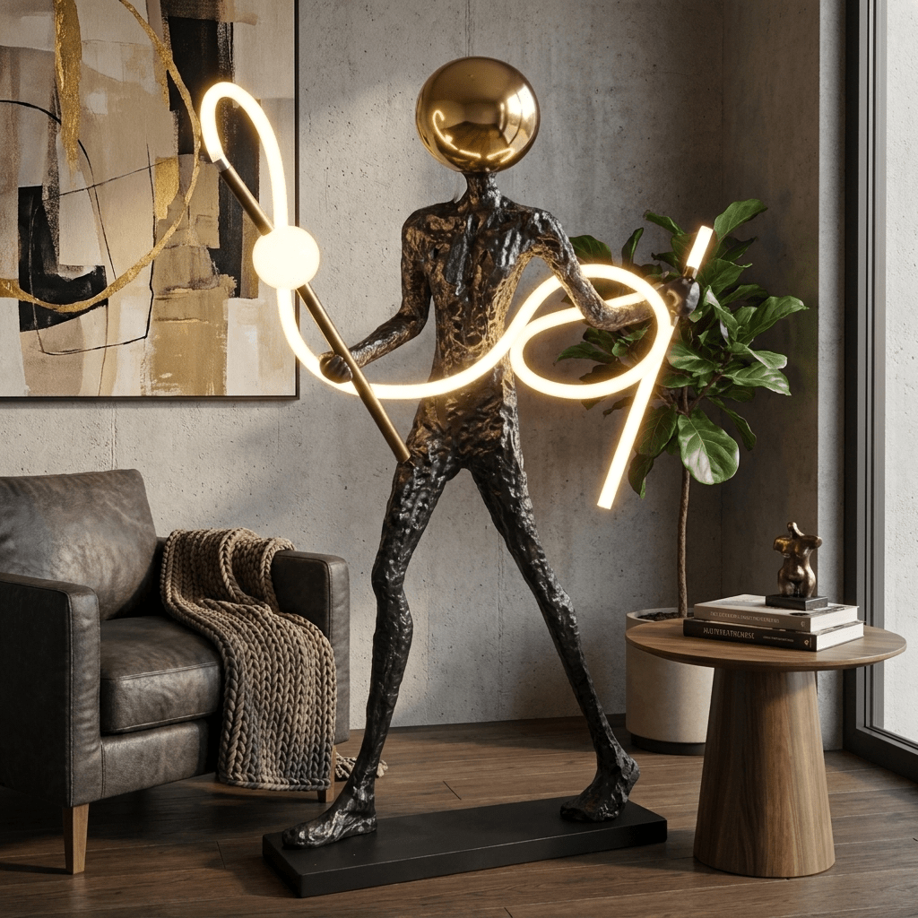 Luminous Voyager Sculpture Lamp-Neutral Decor