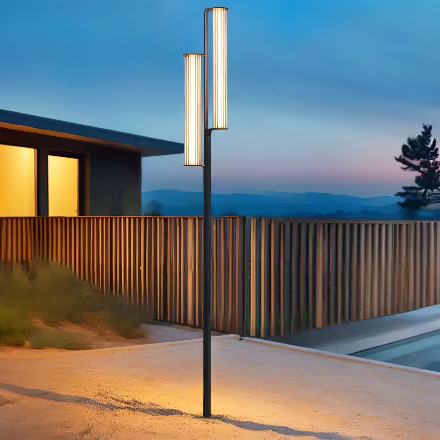 Reldax Arc Outdoor Post Lamp-Neutral Decor