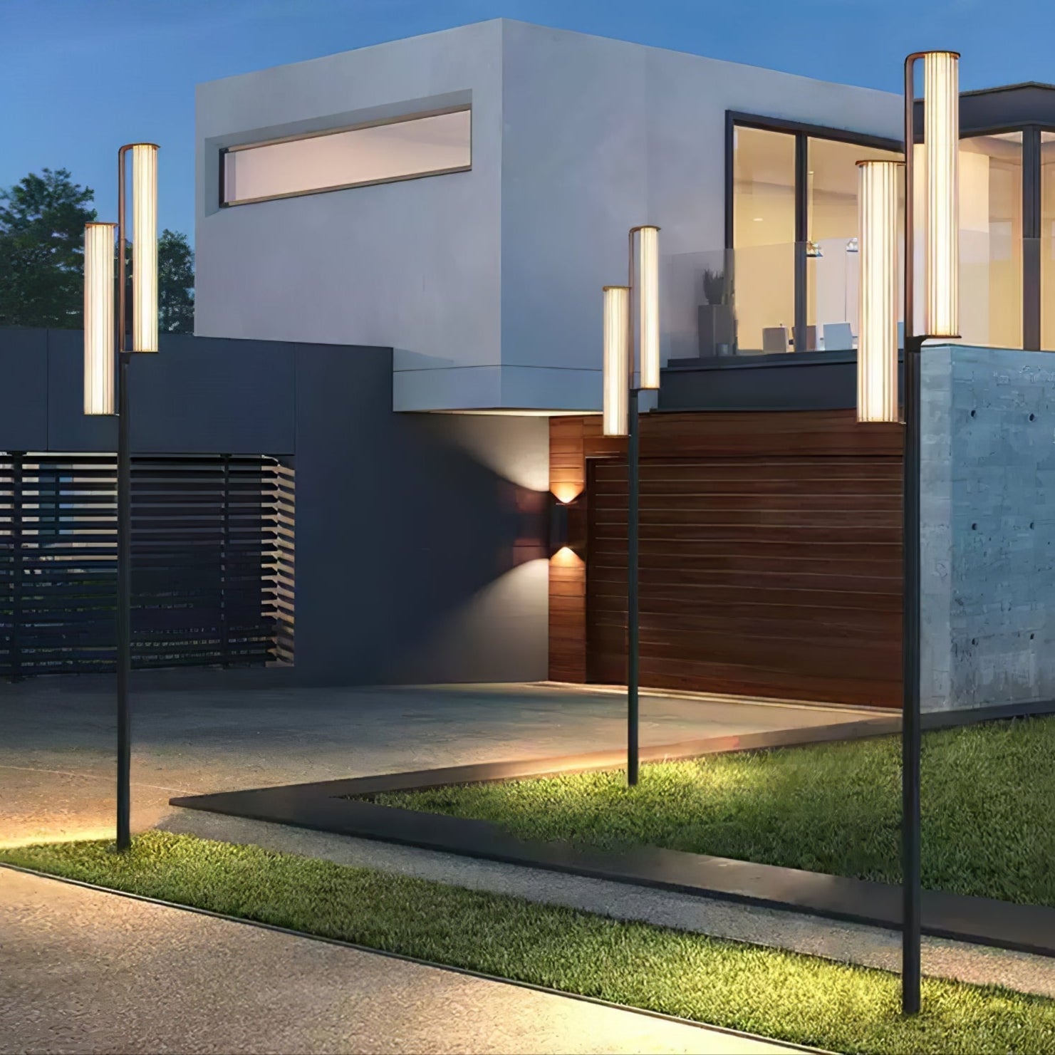 Reldax Arc Outdoor Post Lamp-Neutral Decor