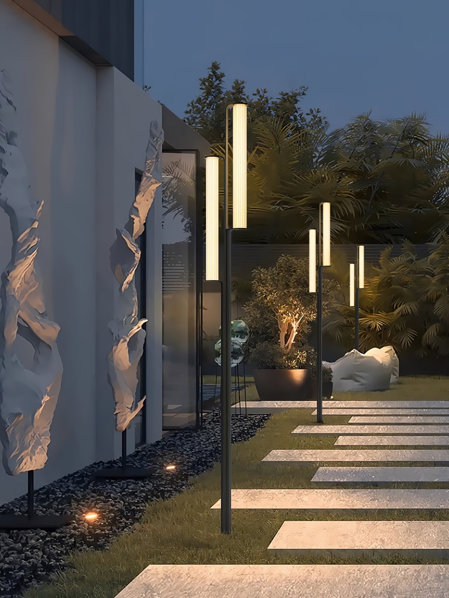 Reldax Arc Outdoor Post Lamp-Neutral Decor