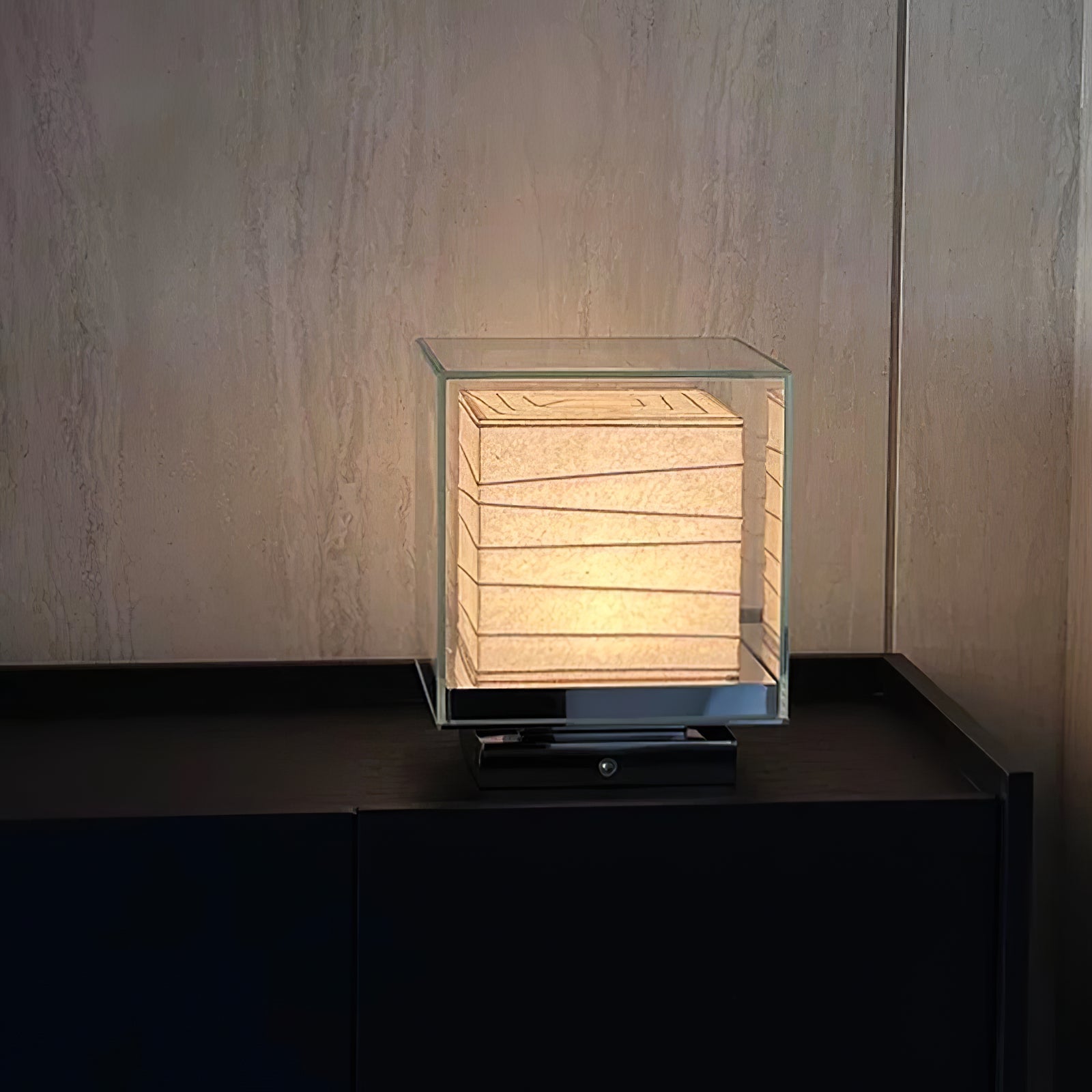 Pryn Cube Table Lamp-Neutral Decor