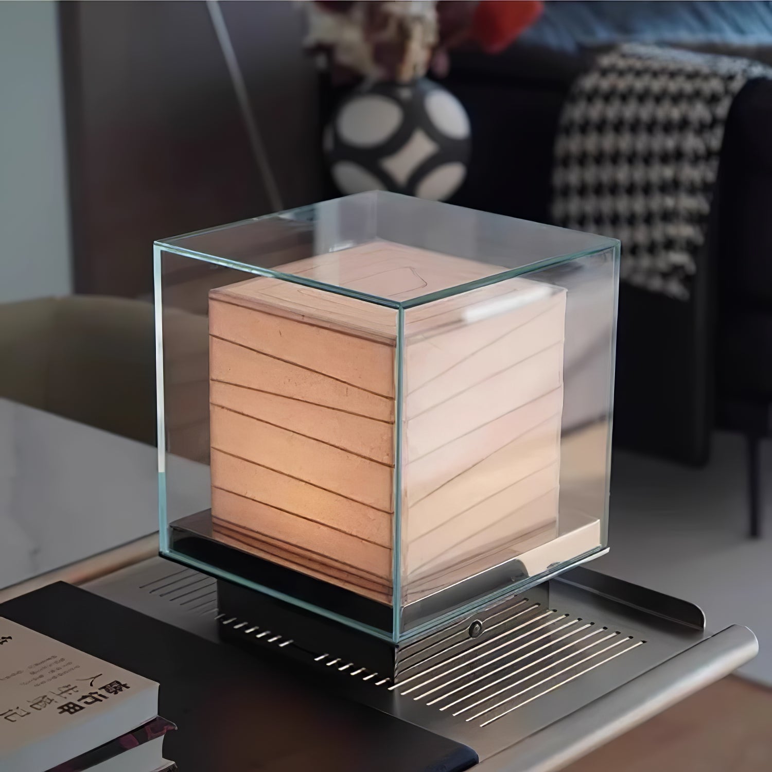 Pryn Cube Table Lamp-Neutral Decor