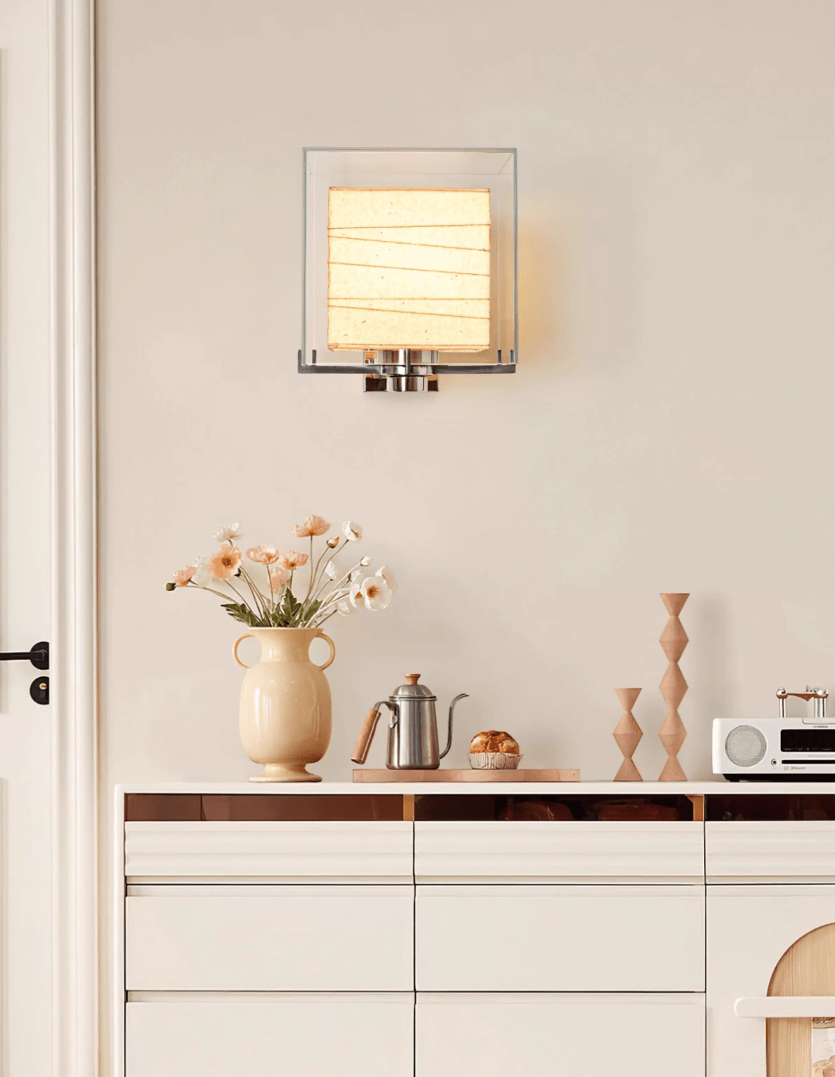 Mirglow Cube Wall Lamp-Neutral Decor