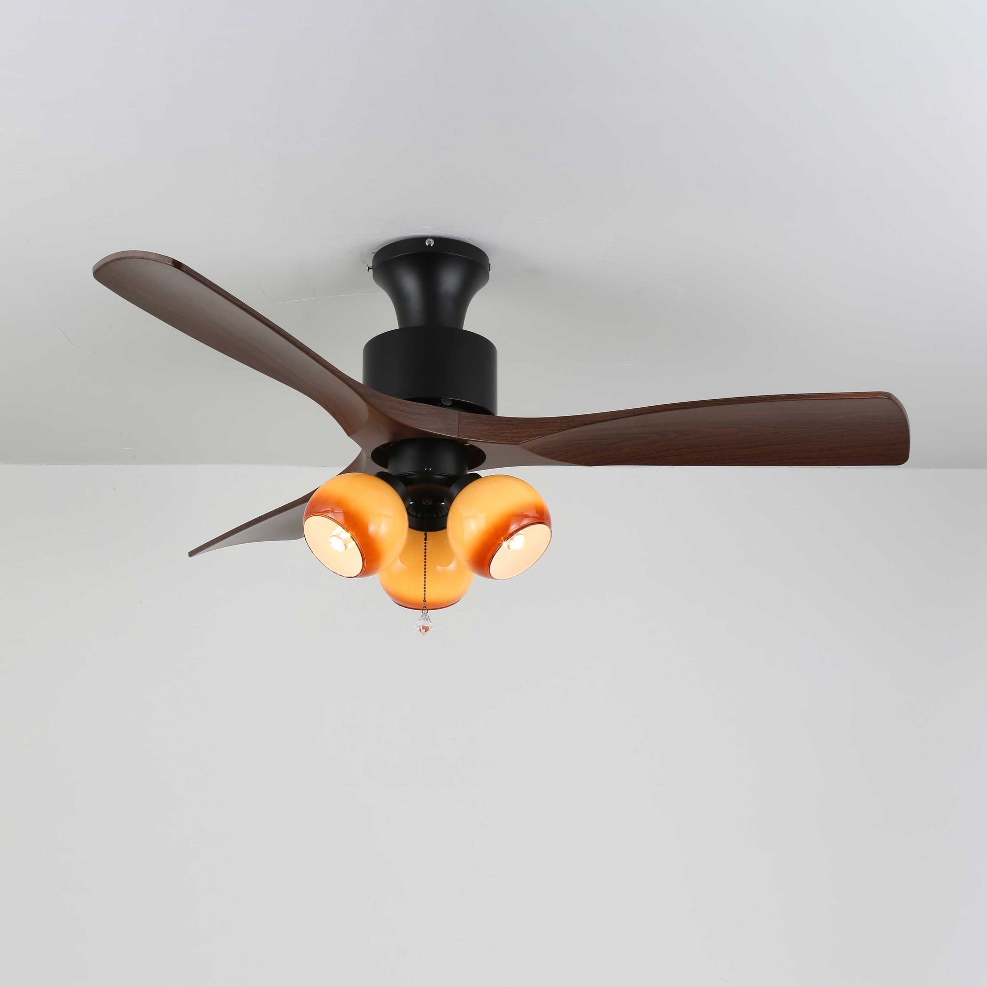 Gwen Vintage Glass Ceiling Fan Light-Neutral Decor