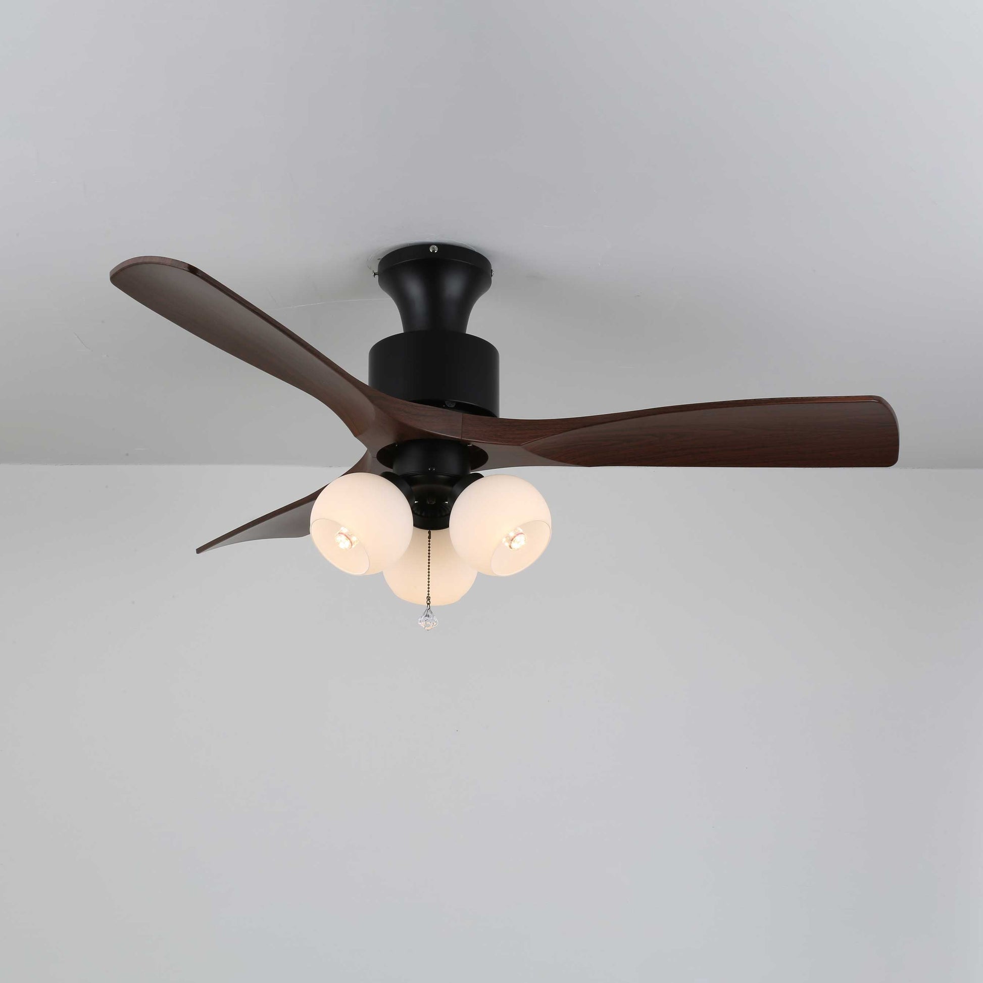 Gwen Vintage Glass Ceiling Fan Light-Neutral Decor