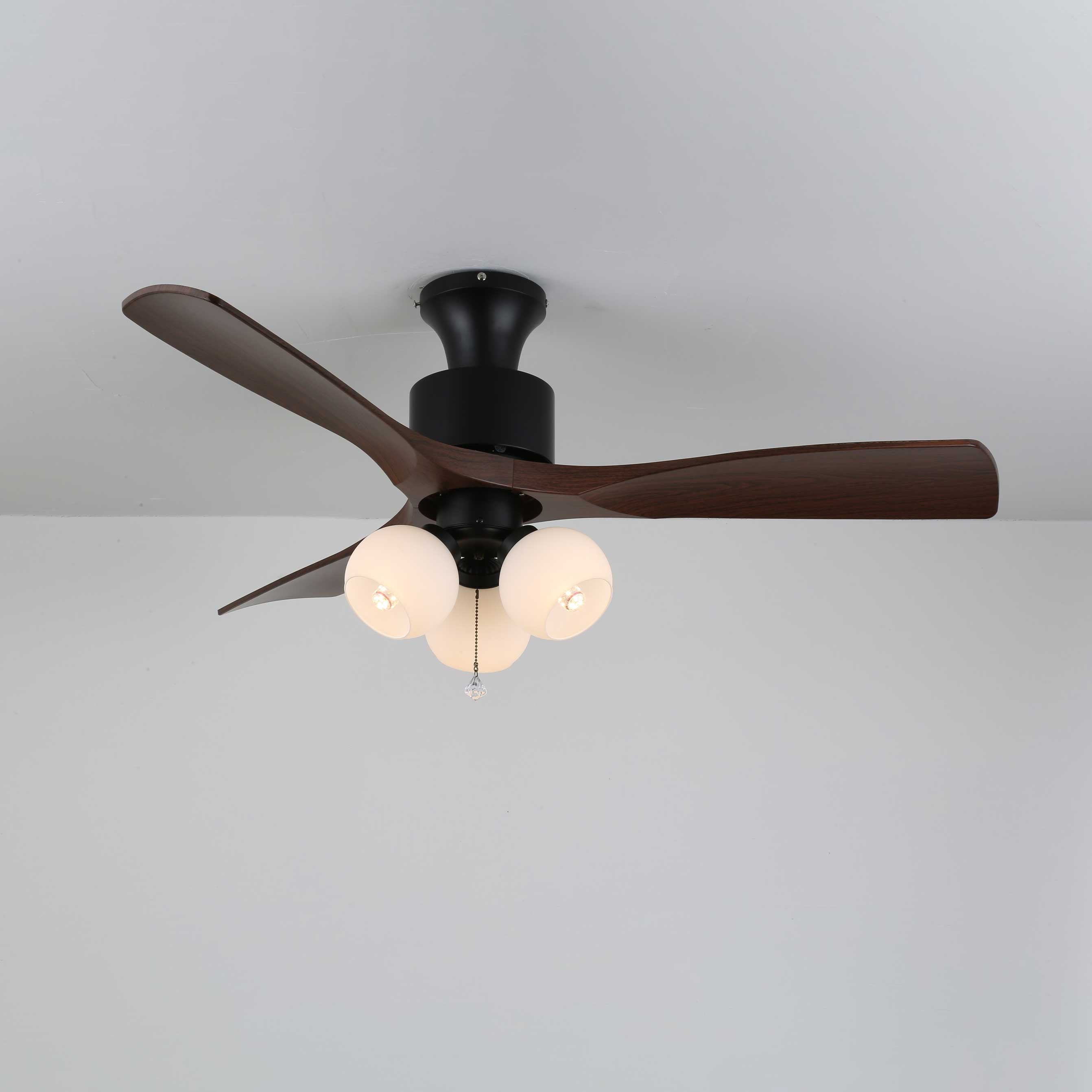 Gwen Vintage Glass Ceiling Fan Light-Neutral Decor