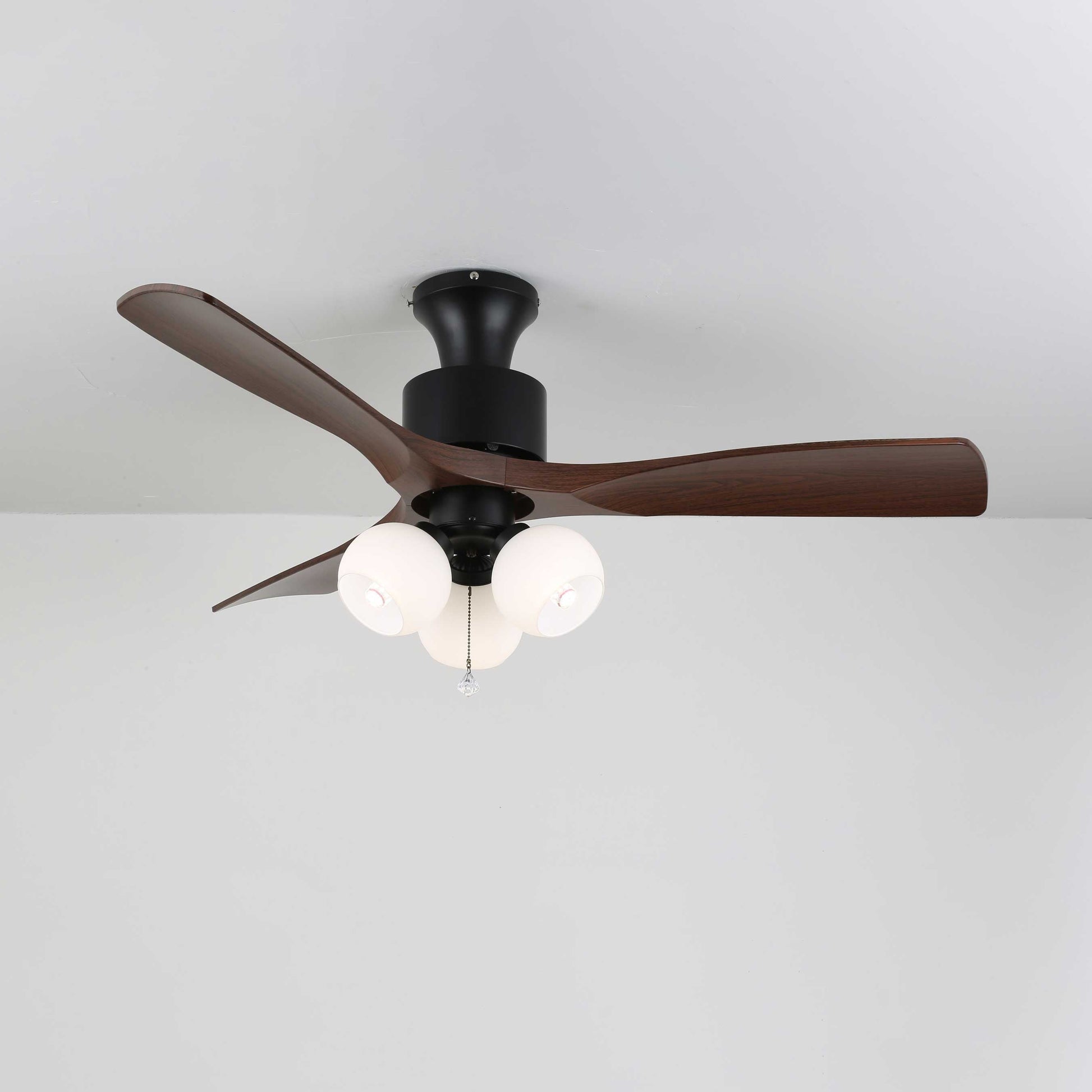 Gwen Vintage Glass Ceiling Fan Light-Neutral Decor