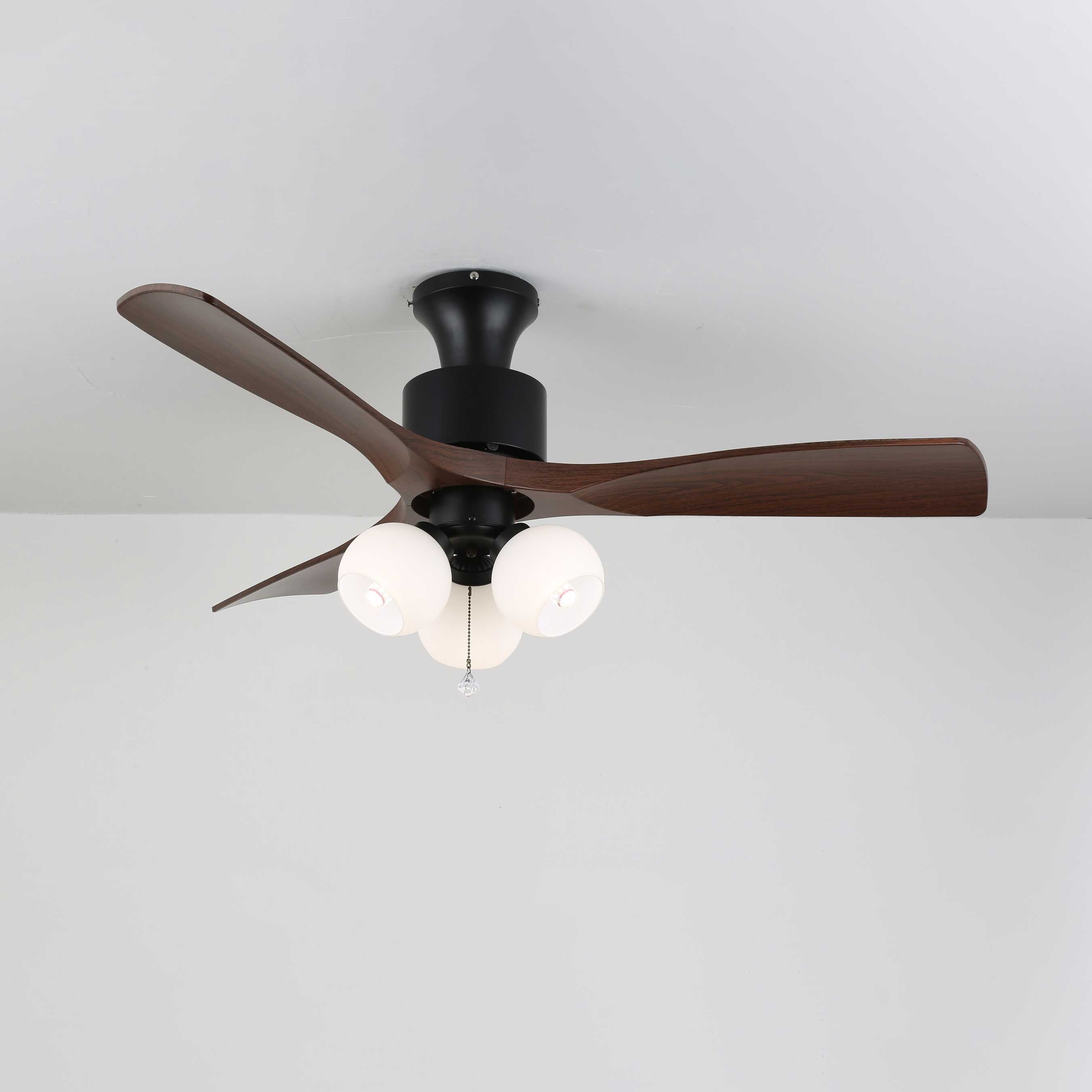 Gwen Vintage Glass Ceiling Fan Light-Neutral Decor