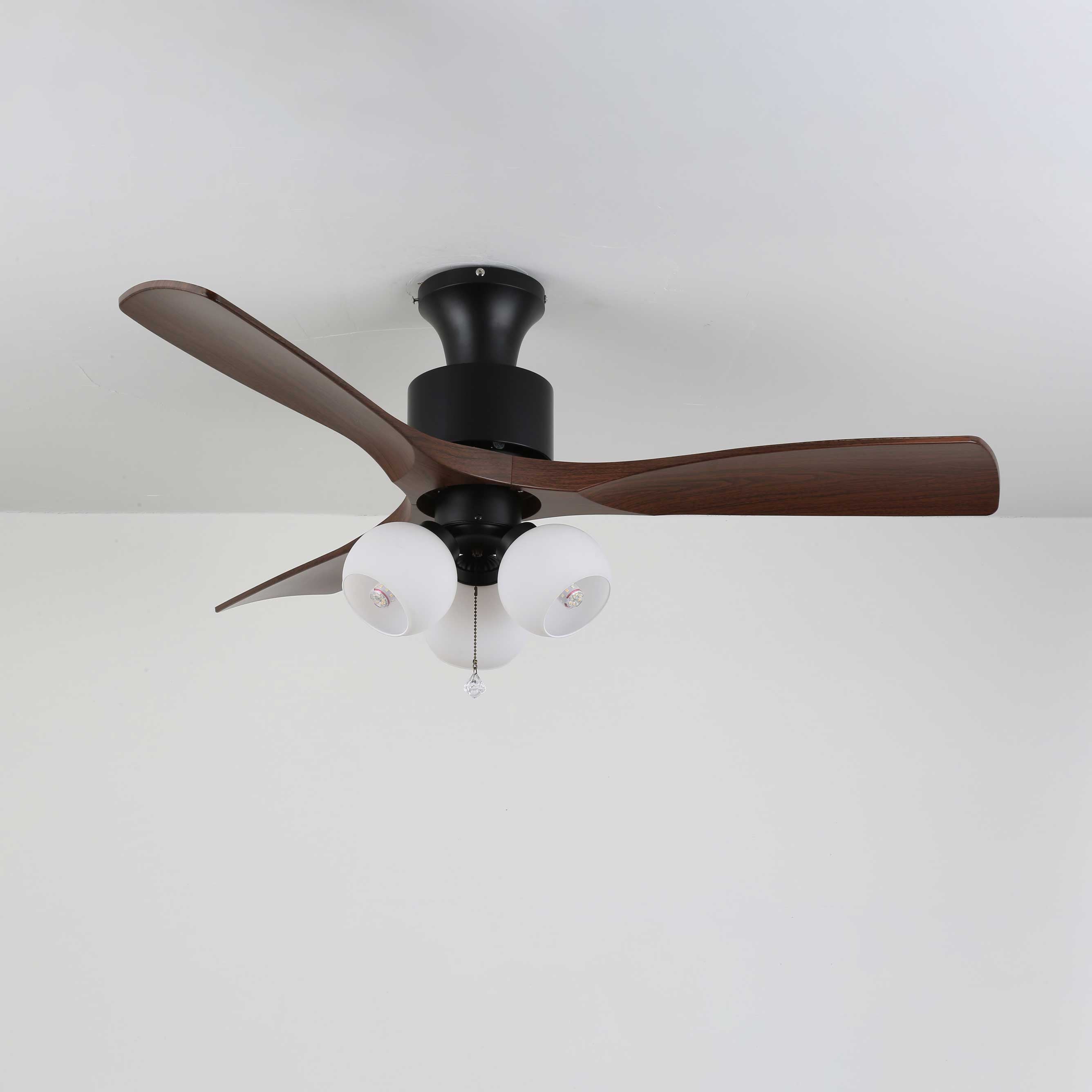 Gwen Vintage Glass Ceiling Fan Light-Neutral Decor