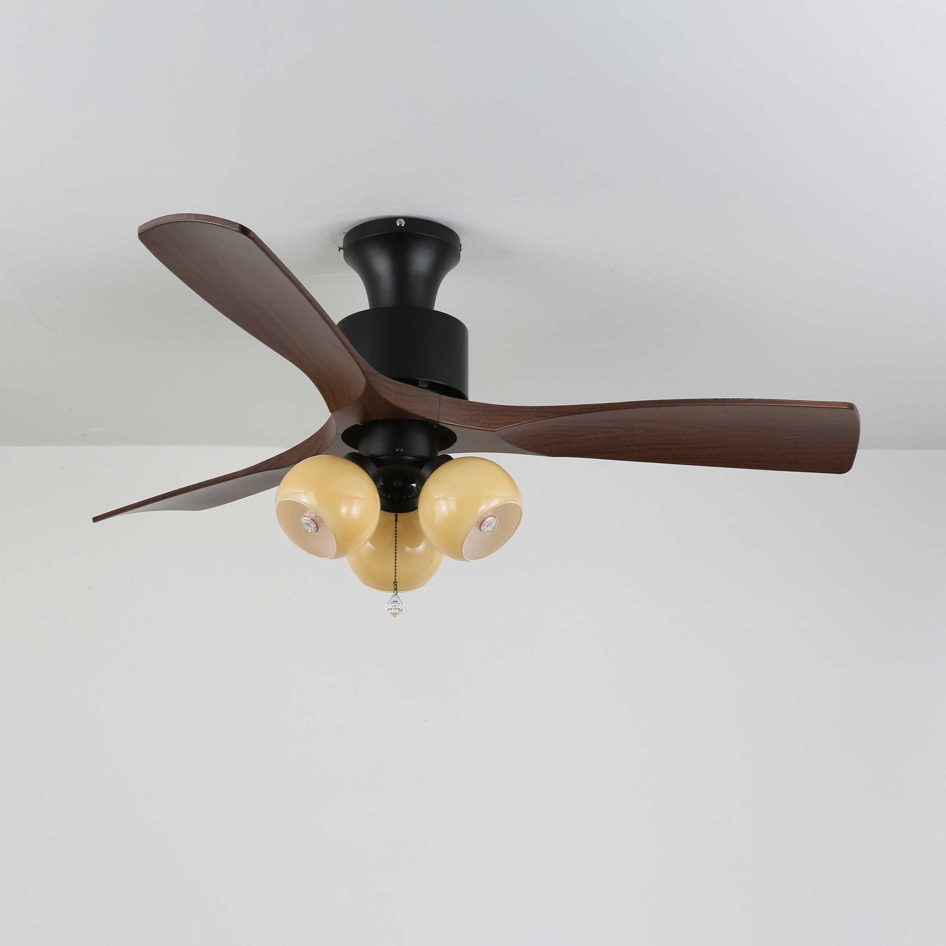 Gwen Vintage Glass Ceiling Fan Light-Neutral Decor
