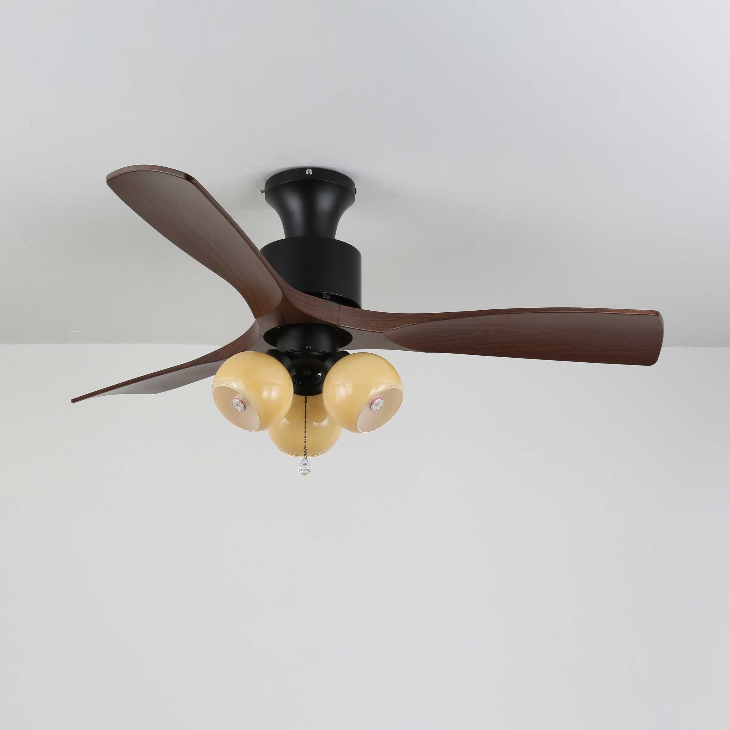 Gwen Vintage Glass Ceiling Fan Light-Neutral Decor