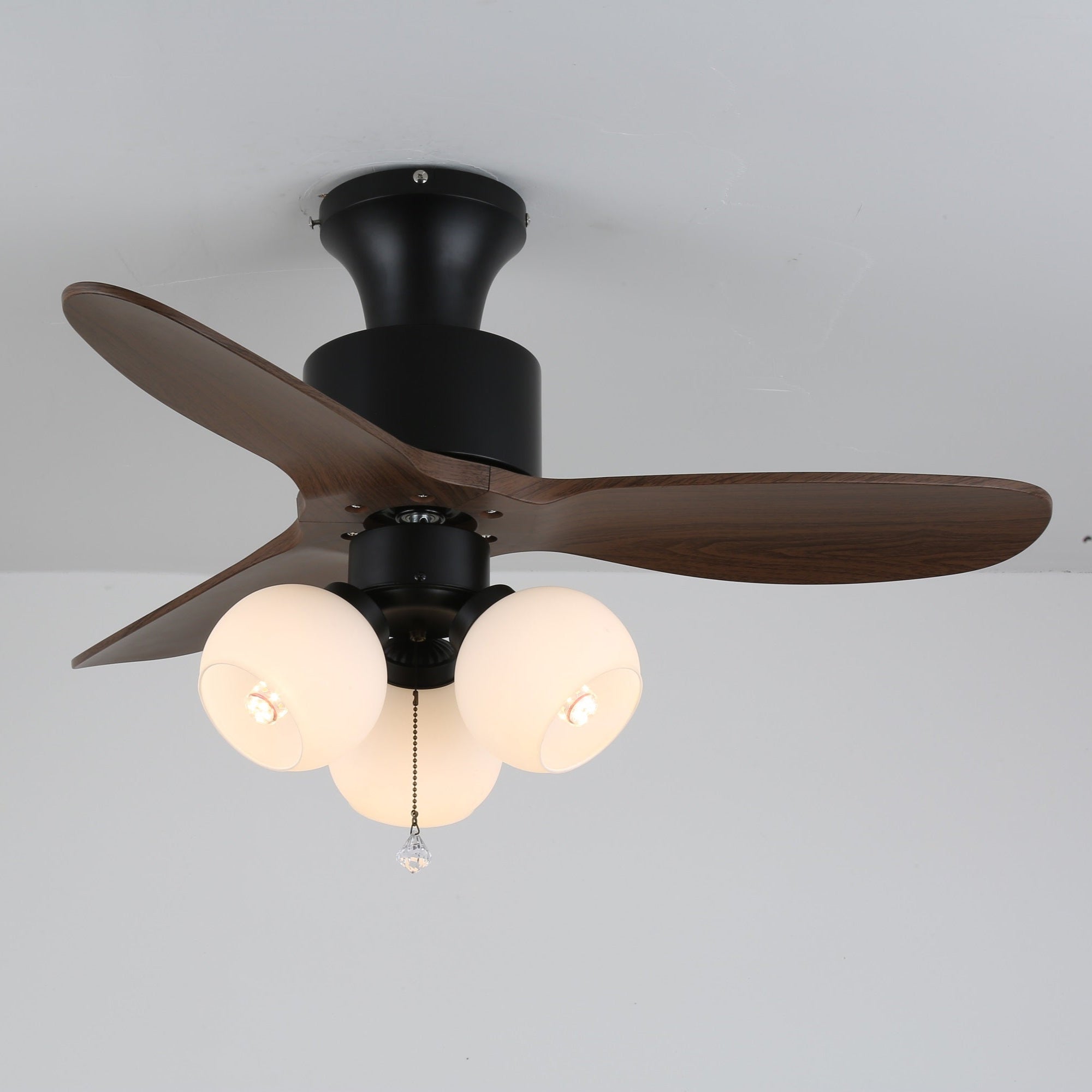Gwen Vintage Glass Ceiling Fan Light-Neutral Decor