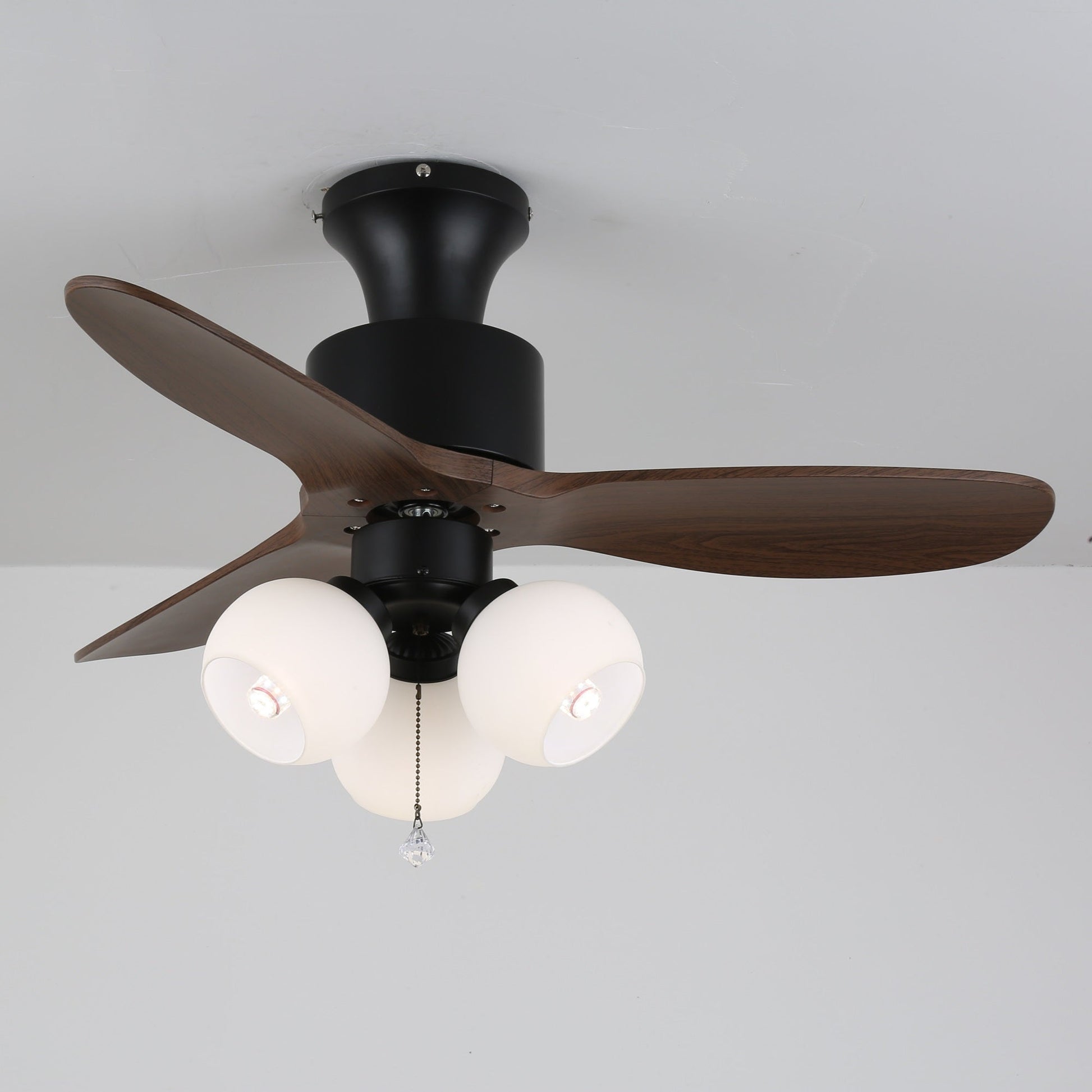 Gwen Vintage Glass Ceiling Fan Light-Neutral Decor