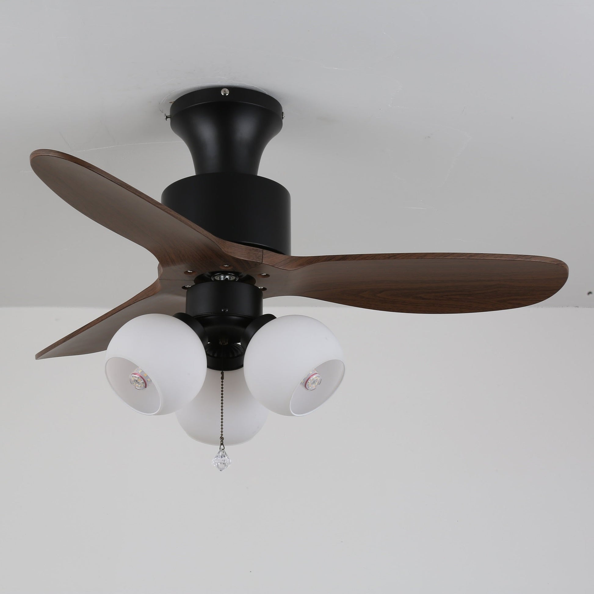 Gwen Vintage Glass Ceiling Fan Light-Neutral Decor