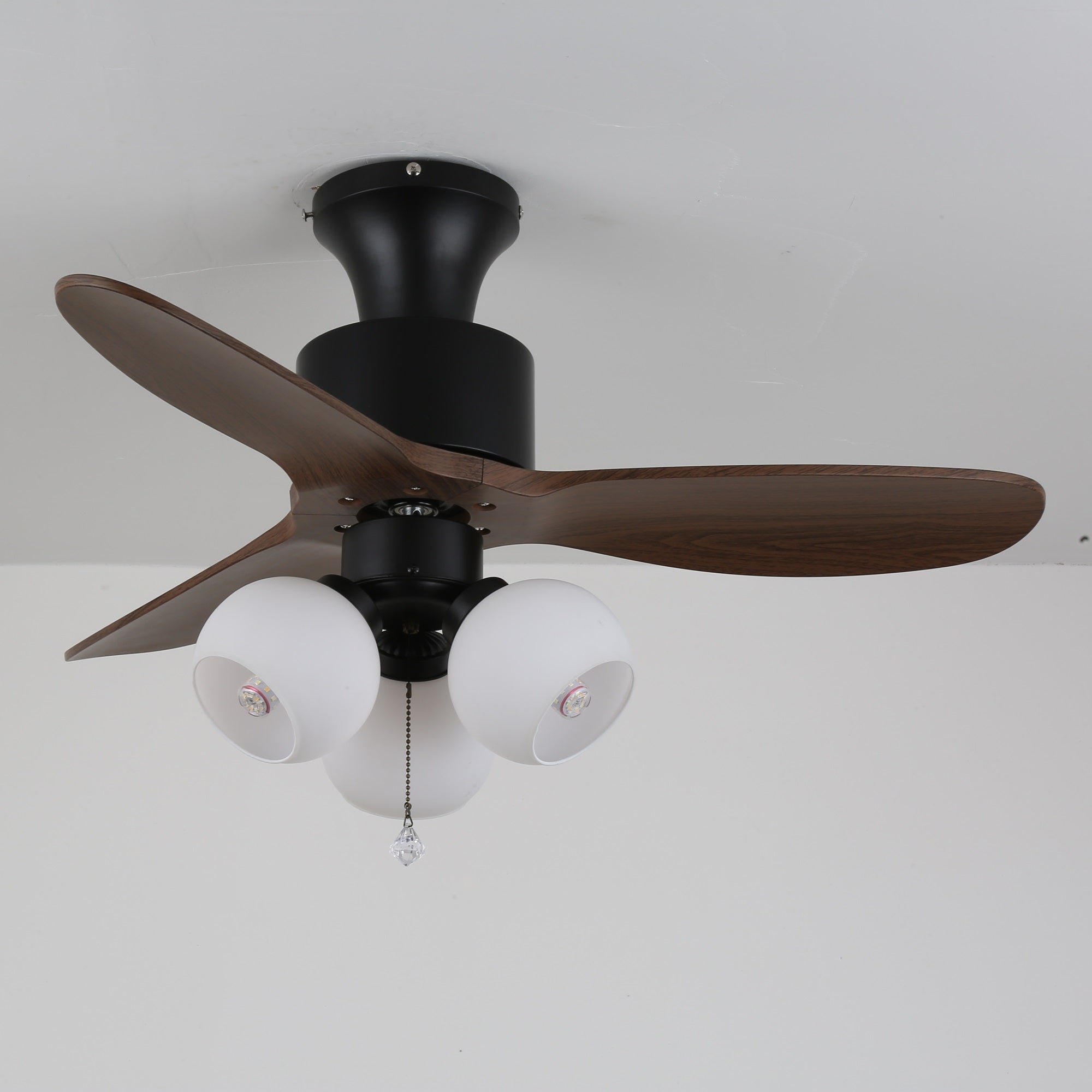 Gwen Vintage Glass Ceiling Fan Light-Neutral Decor