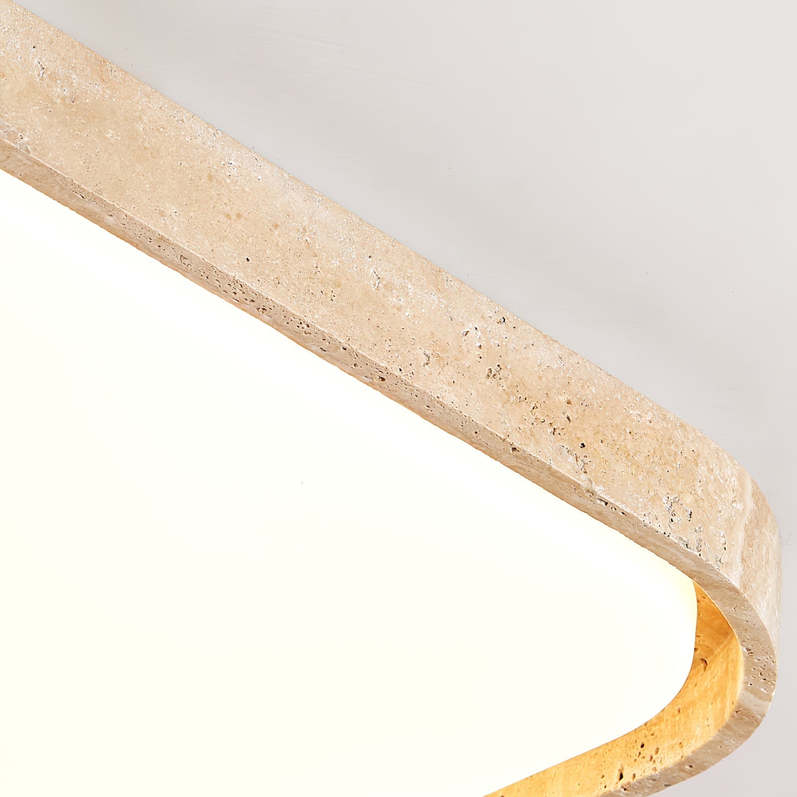 Aisle Travertine Square Ceiling Light-Neutral Decor