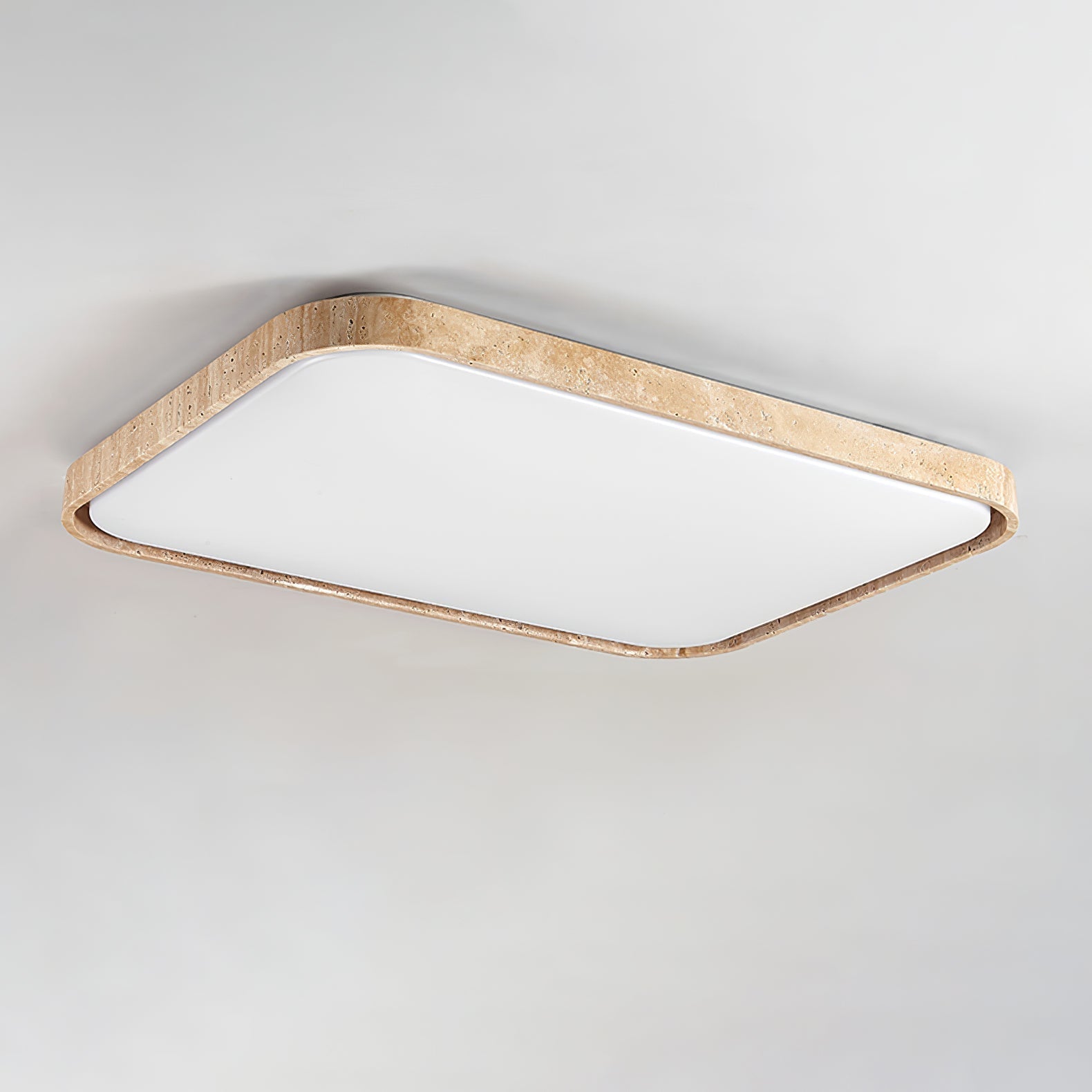 Aisle Travertine Square Ceiling Light-Neutral Decor