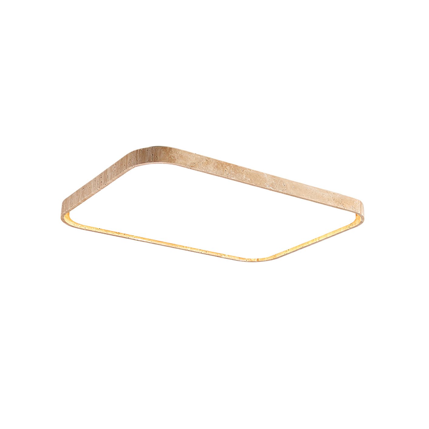 Aisle Travertine Square Ceiling Light-Neutral Decor