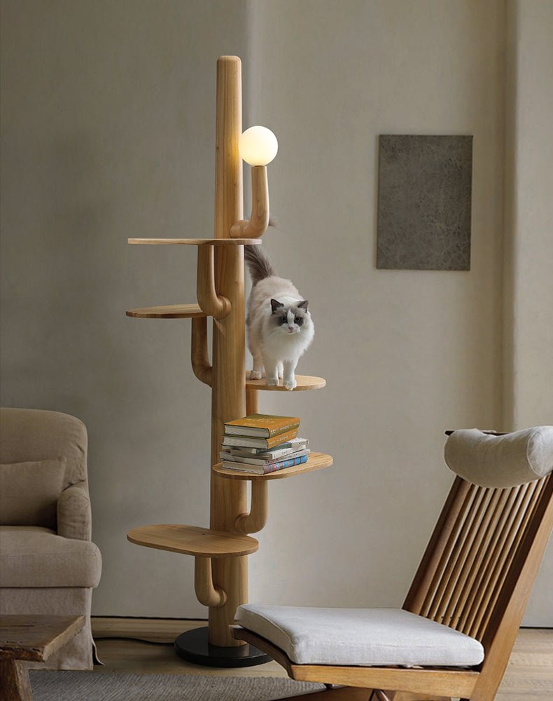Rymb Wood Tree Floor Lamp-Neutral Decor