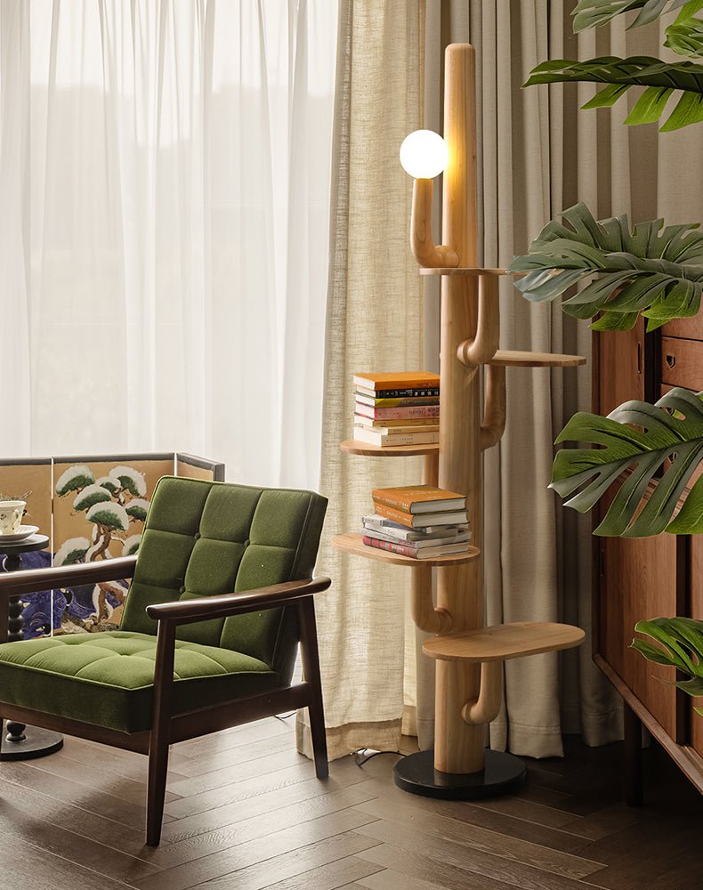 Rymb Wood Tree Floor Lamp-Neutral Decor
