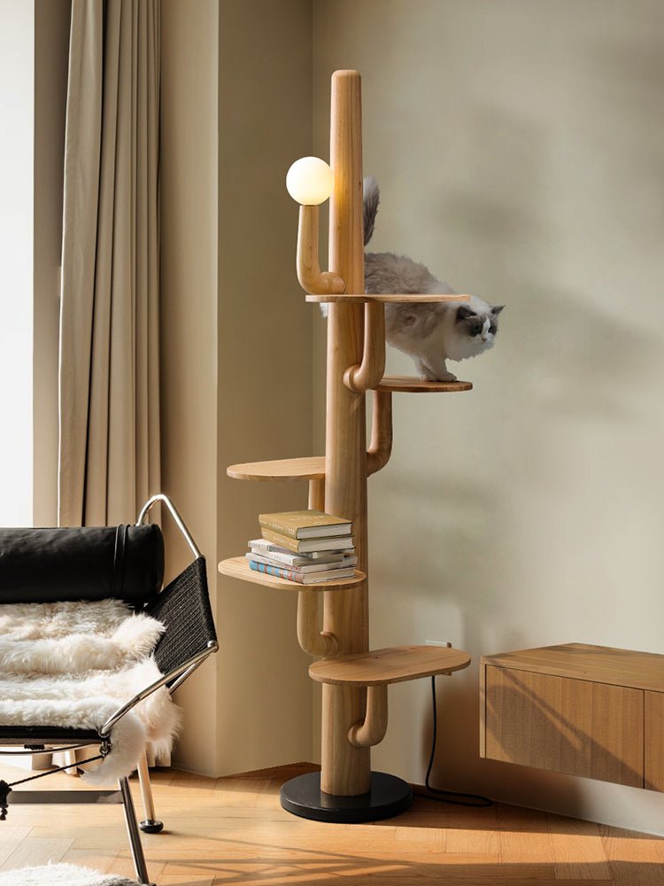 Rymb Wood Tree Floor Lamp-Neutral Decor