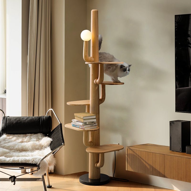 Rymb Wood Tree Floor Lamp-Neutral Decor