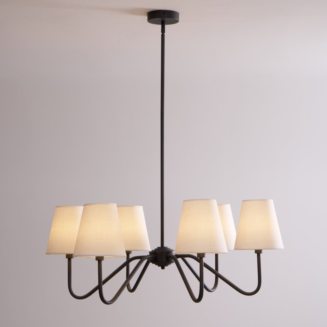 Aurvarira Lumos Classic Black Fabric Chandelier-Neutral Decor
