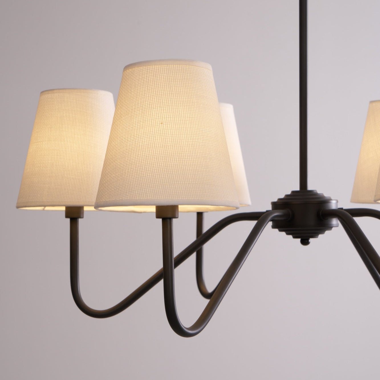 Aurvarira Lumos Classic Black Fabric Chandelier-Neutral Decor