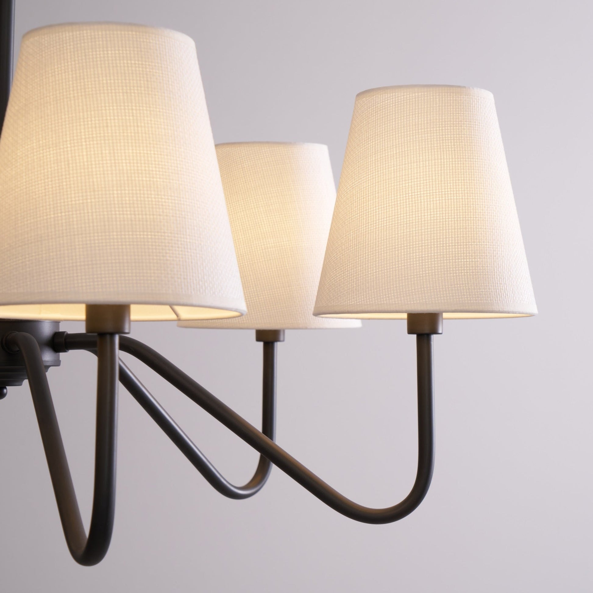 Aurvarira Lumos Classic Black Fabric Chandelier-Neutral Decor