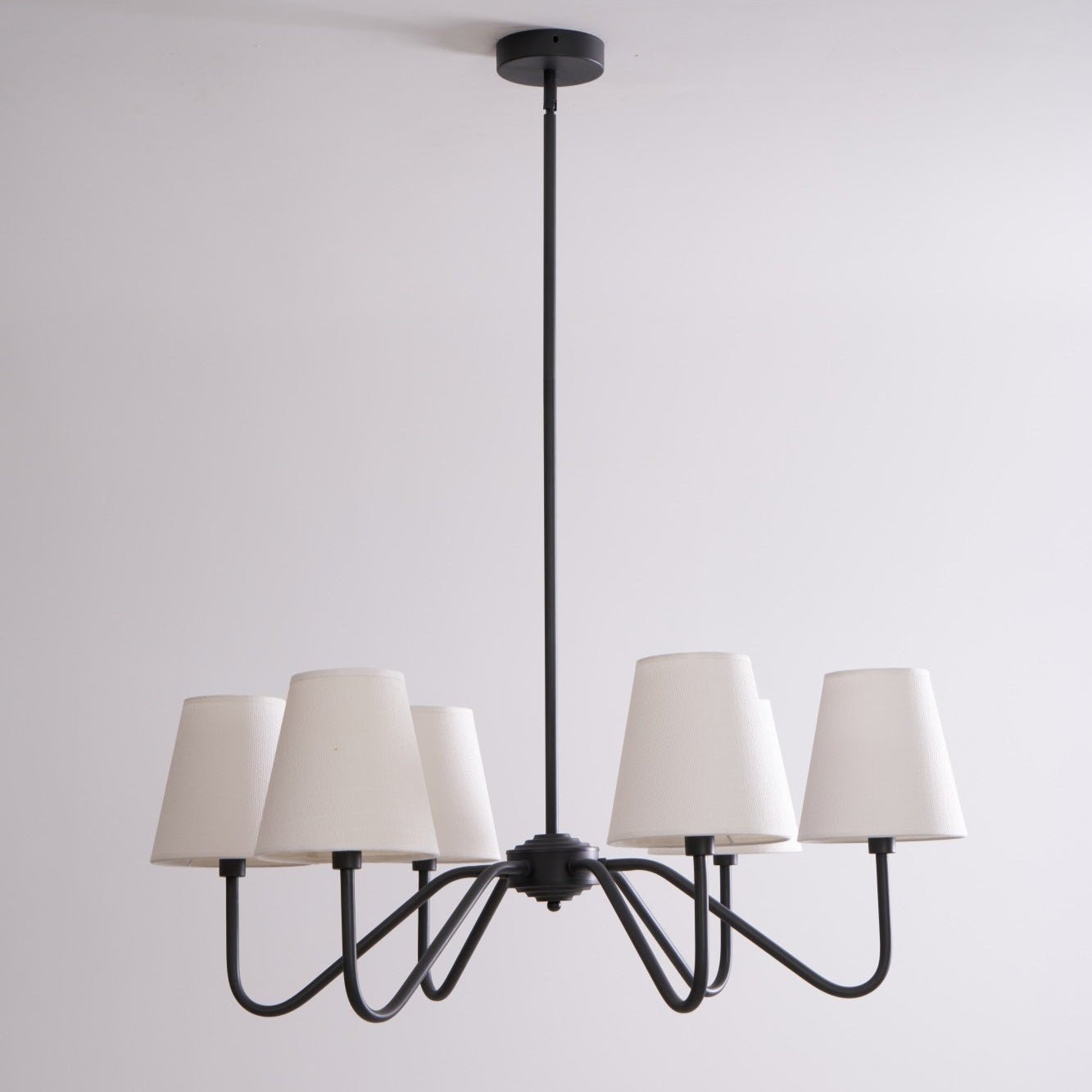 Aurvarira Lumos Classic Black Fabric Chandelier-Neutral Decor