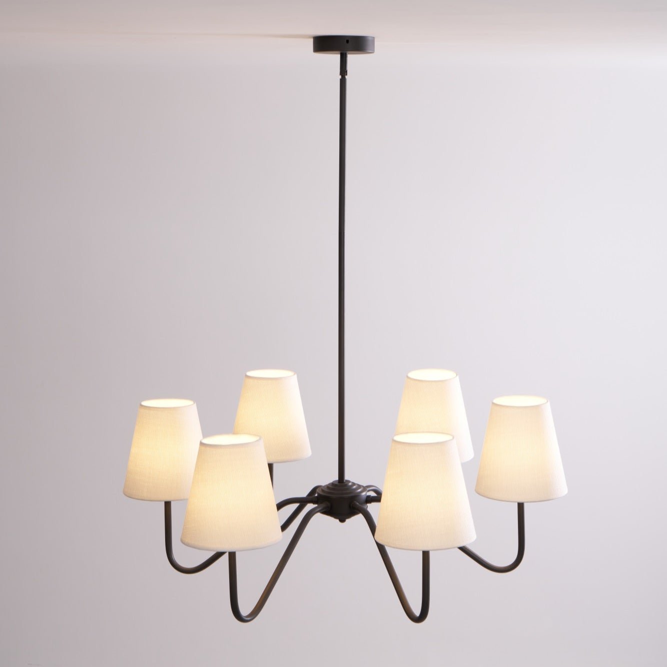 Aurvarira Lumos Classic Black Fabric Chandelier-Neutral Decor