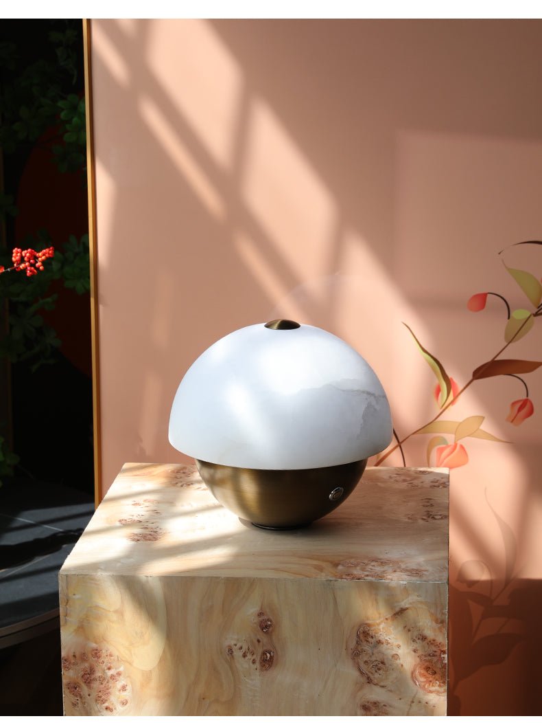 Crol Alabaster Mini Table Lamp-Neutral Decor