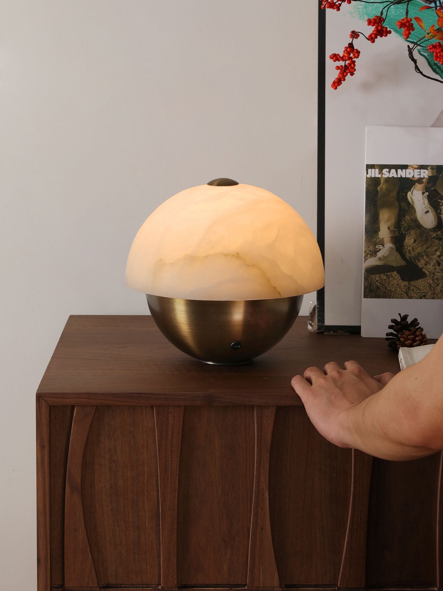 Crol Alabaster Mini Table Lamp-Neutral Decor