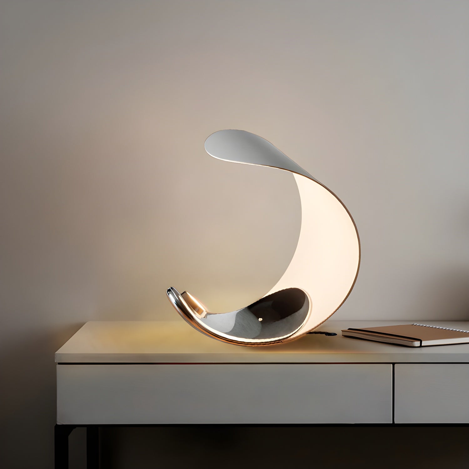 Lunora Elegant Flow Table Lamp-Neutral Decor
