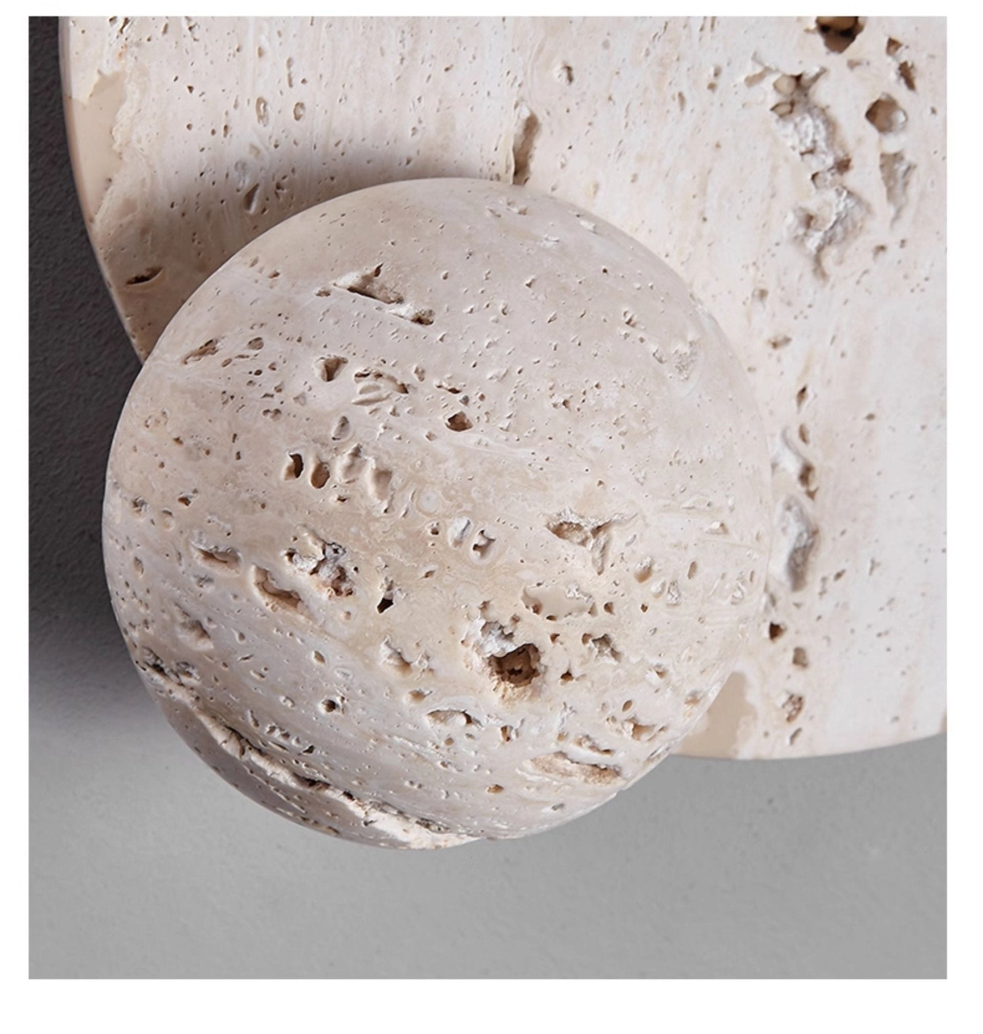 Luna Travertine Sconce-Neutral Decor