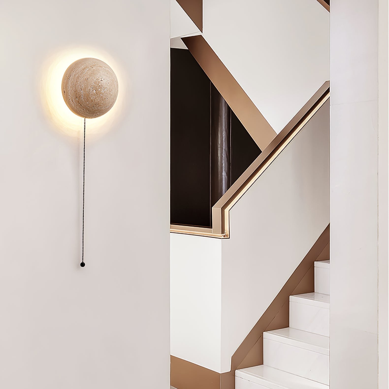 Vexael Minimalist Travertine Wall Light-Neutral Decor