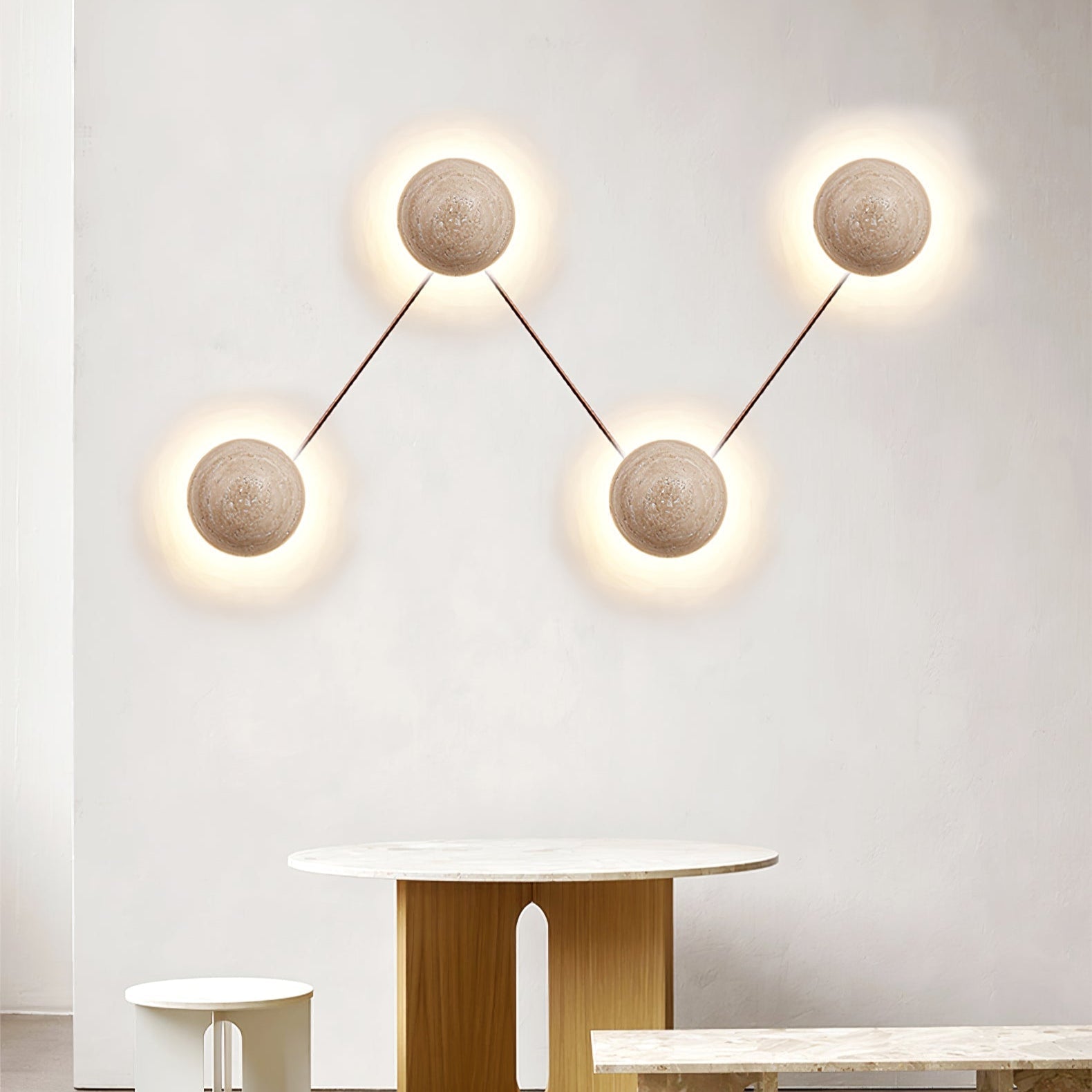 Nyvarion Minimalist Travertine Wall Light-Neutral Decor