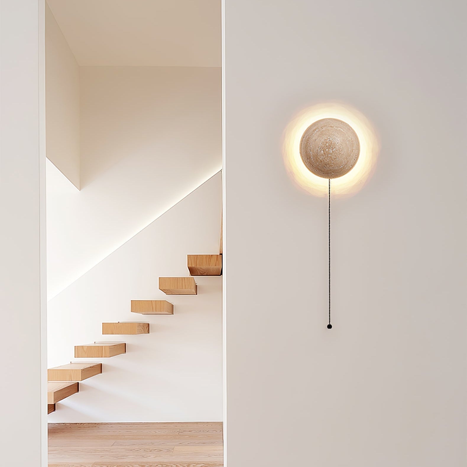 Vexael Minimalist Travertine Wall Light-Neutral Decor
