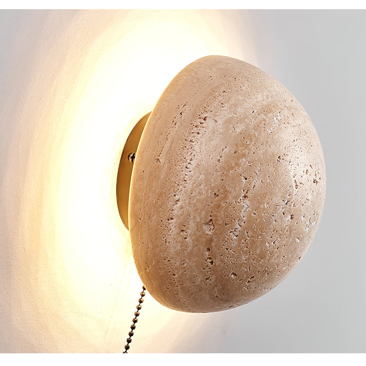 Nyvarion Minimalist Travertine Wall Light-Neutral Decor