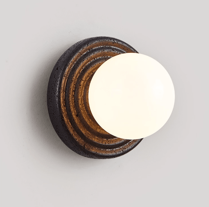 Mevx Travertine Wall Sconce-Neutral Decor