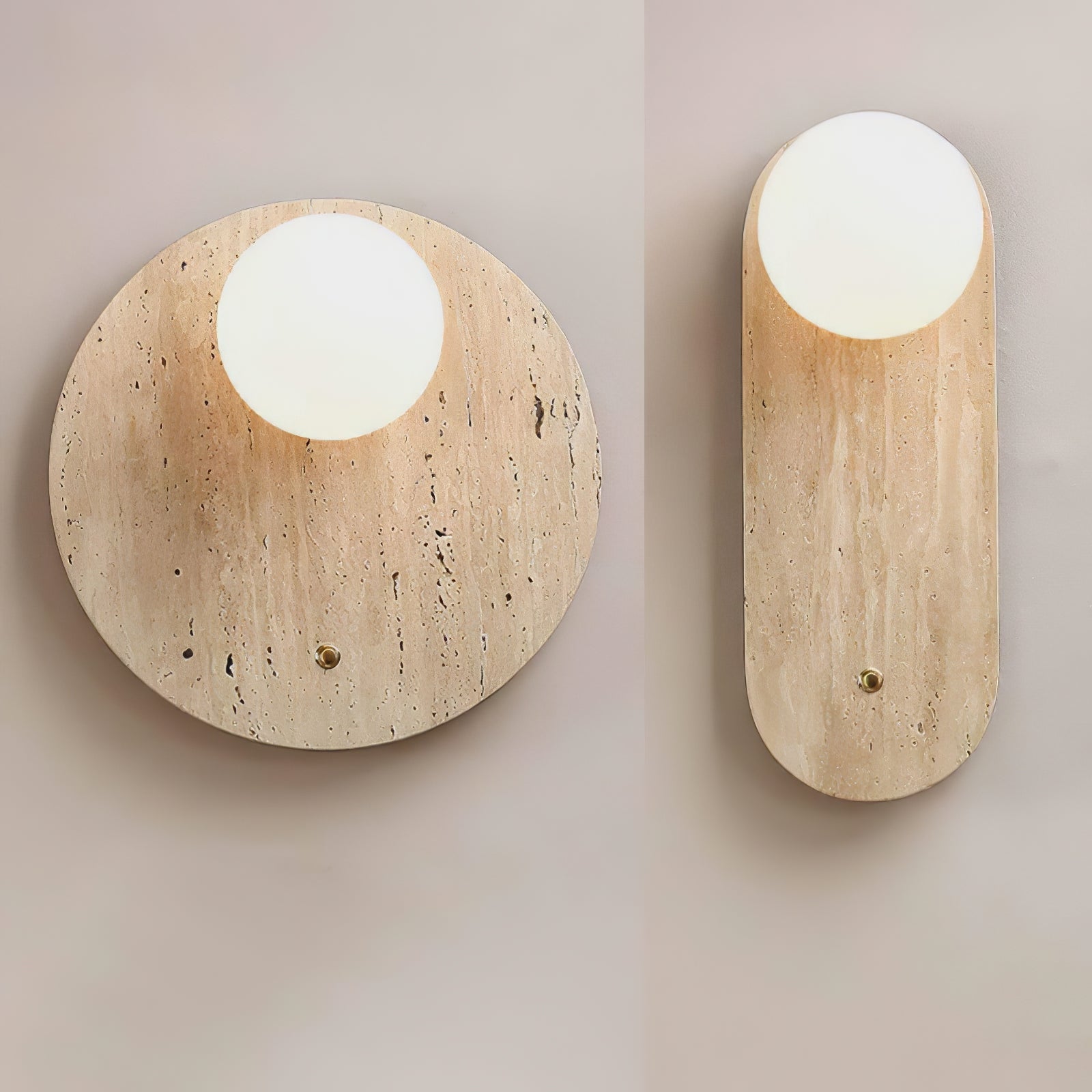 Fioren Minimalist Travertine Wall Light-Neutral Decor