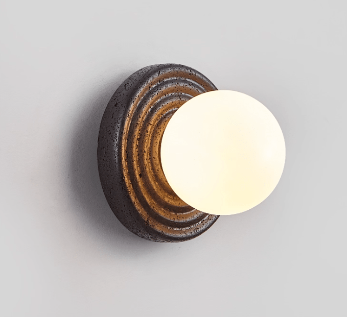 Mevx Travertine Wall Sconce-Neutral Decor